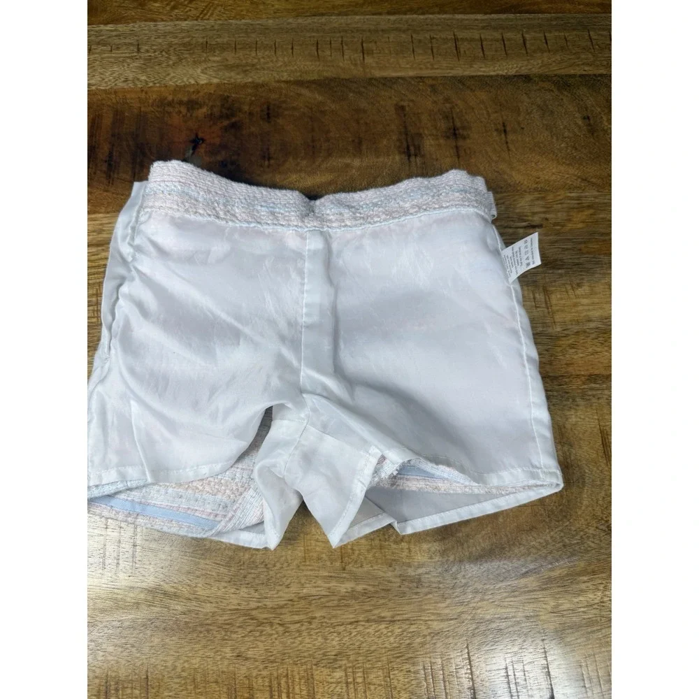 Janie and Jack Girls Boucle Tweed Shorts Size 5 Pink Blue Lined Dressy